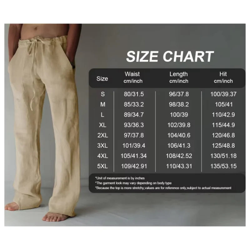 New Men's Casual Breathable Beach Pants Classic Retro 3D Print Loose Drawstring Wide-Leg Pants Outdoor Vacation Trousers