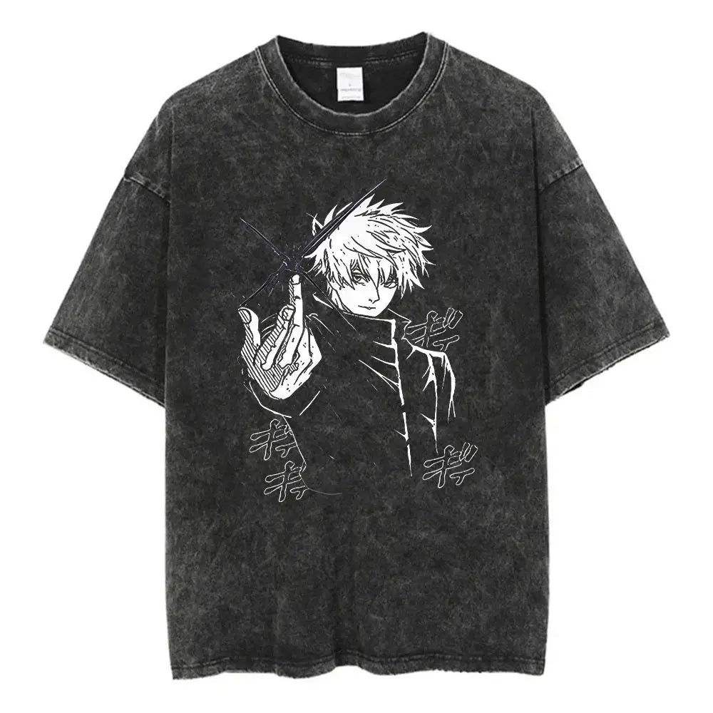Mens Clothes Tee Shirt Homme Graphic T-Shirts Men Tshirt for Men Ropa Hombre Vintage Anime Printed Washed New in Top Tees 61364