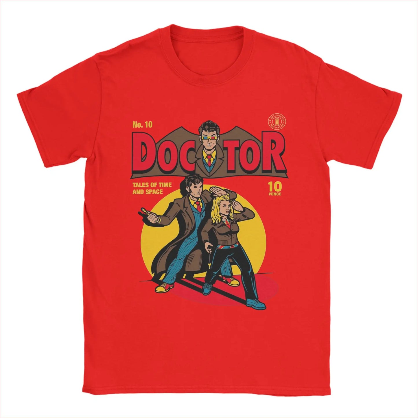 Men's Doctors Who T Shirt  Cotton Tops Vintage Short Sleeve Round Collar Tee Shirt Graphic Printed T-Shirts