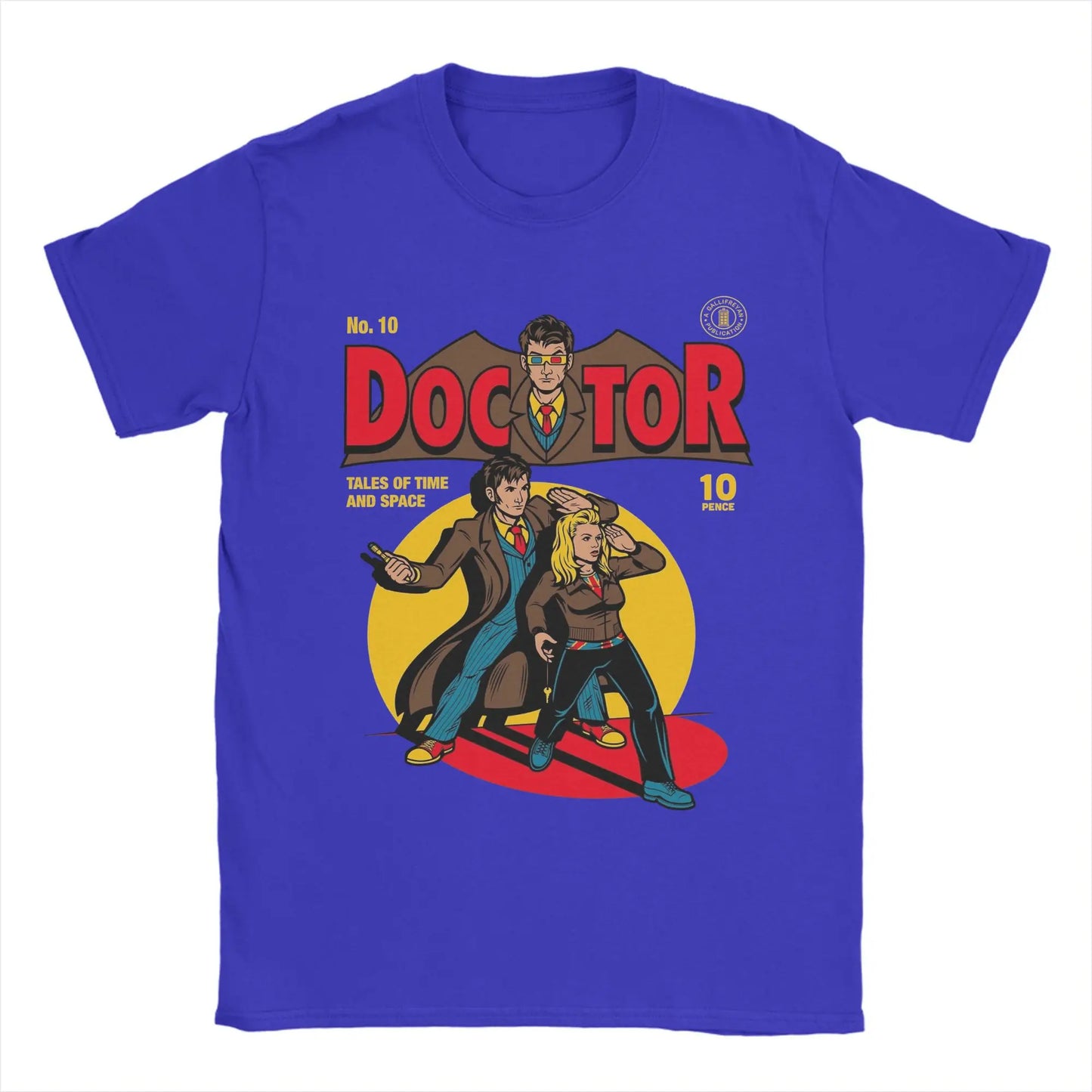 Men's Doctors Who T Shirt  Cotton Tops Vintage Short Sleeve Round Collar Tee Shirt Graphic Printed T-Shirts
