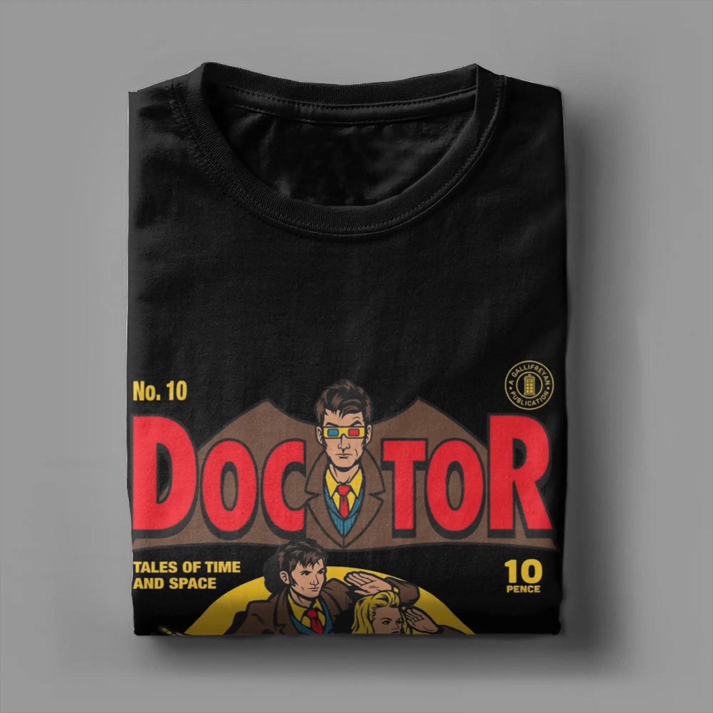 Men's Doctors Who T Shirt  Cotton Tops Vintage Short Sleeve Round Collar Tee Shirt Graphic Printed T-Shirts