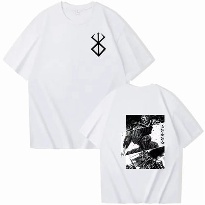 New Arrival Mens Clothes Tee Shirt Homme Graphic T-Shirts Men Tshirt for Men Ropa Hombre Anime Berserk Print Camisetas