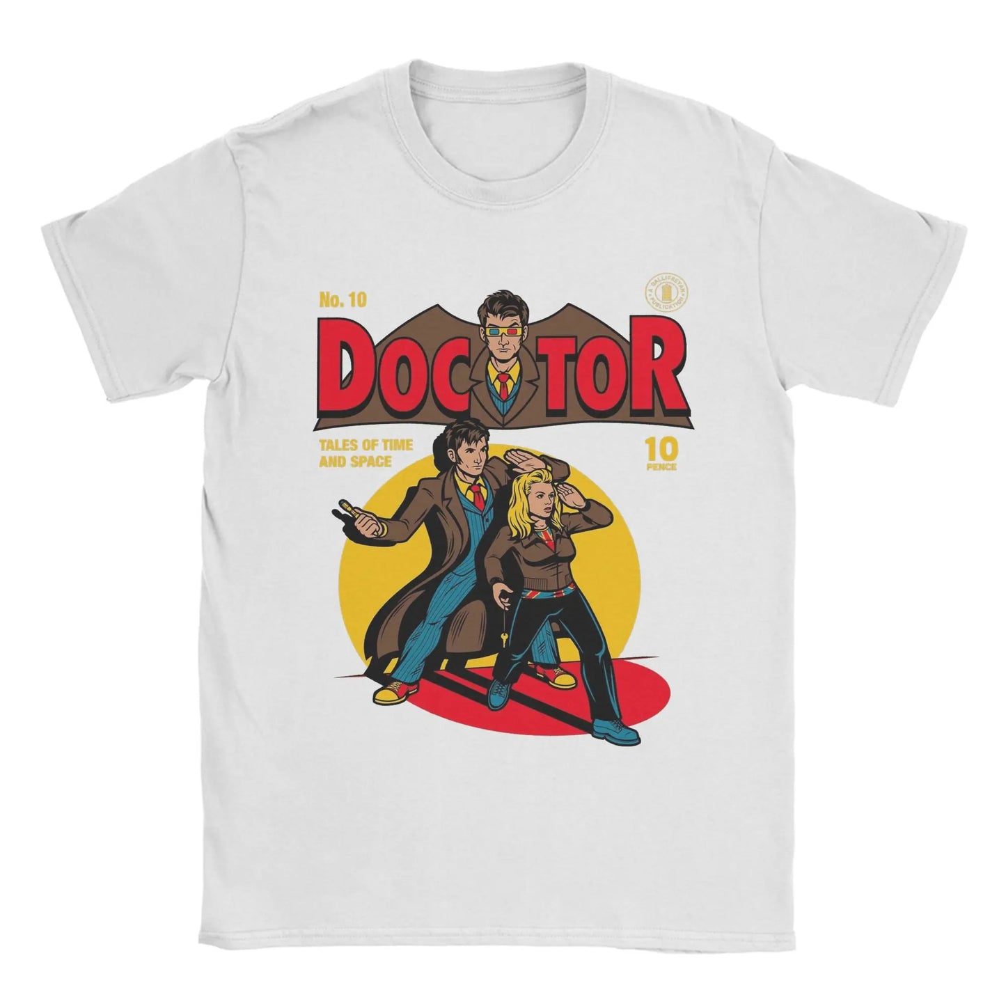 Men's Doctors Who T Shirt  Cotton Tops Vintage Short Sleeve Round Collar Tee Shirt Graphic Printed T-Shirts