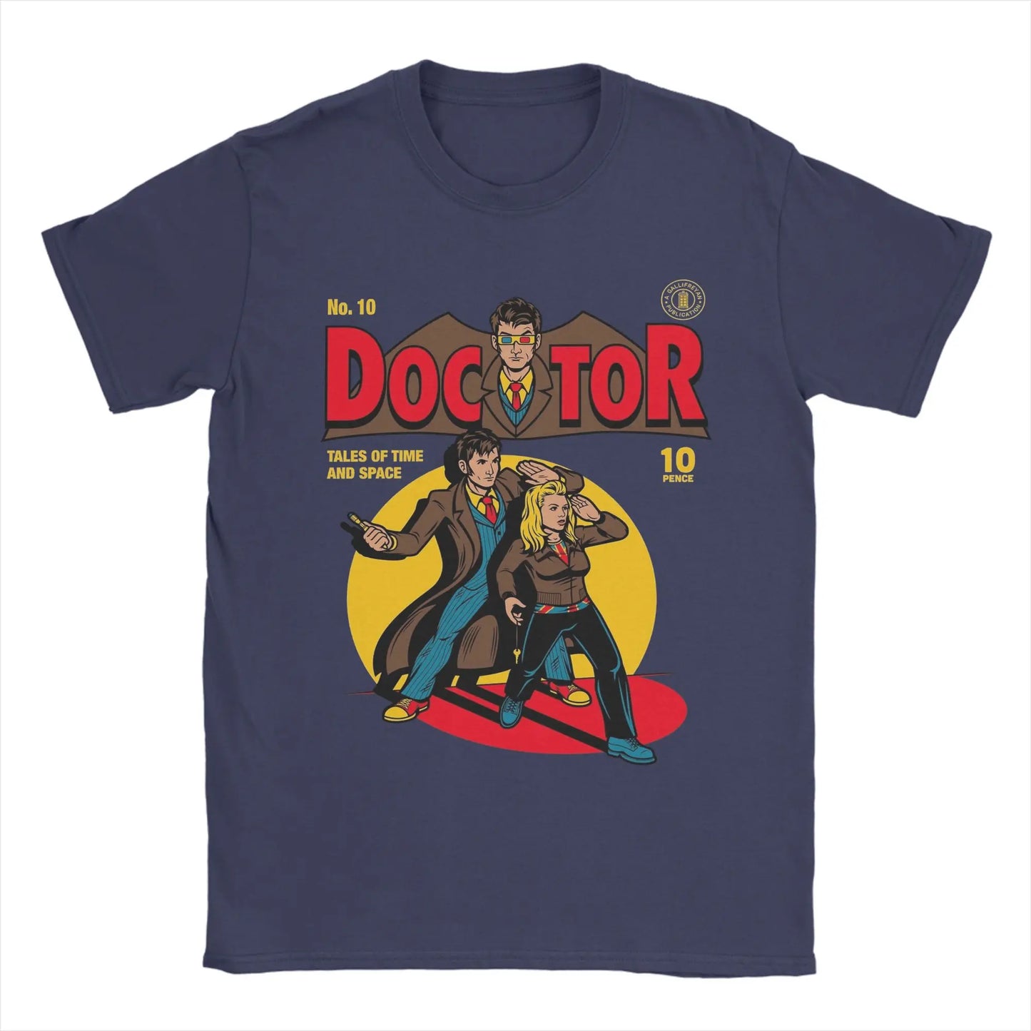 Men's Doctors Who T Shirt  Cotton Tops Vintage Short Sleeve Round Collar Tee Shirt Graphic Printed T-Shirts