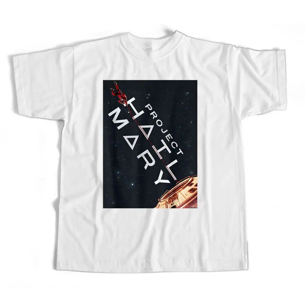 Mens T Shirt Project Hail Mary Print Summer Tee Harajuku Unisex Loose Fit Casual Streetwear Graphic Fashion Trend Hot Sale Cool