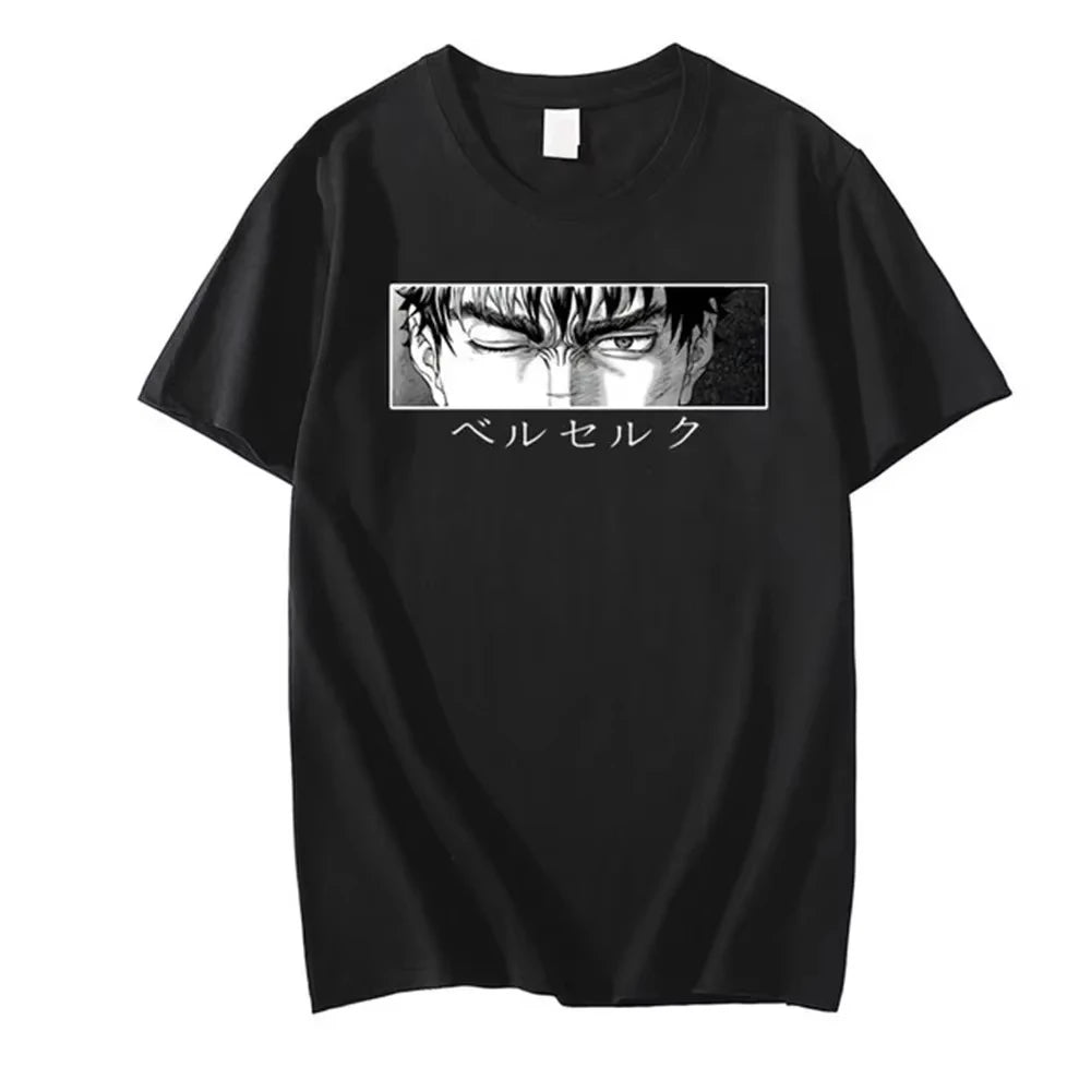 New Arrival Mens Clothes Tee Shirt Homme Graphic T-Shirts Men Tshirt for Men Ropa Hombre Anime Berserk Print Camisetas