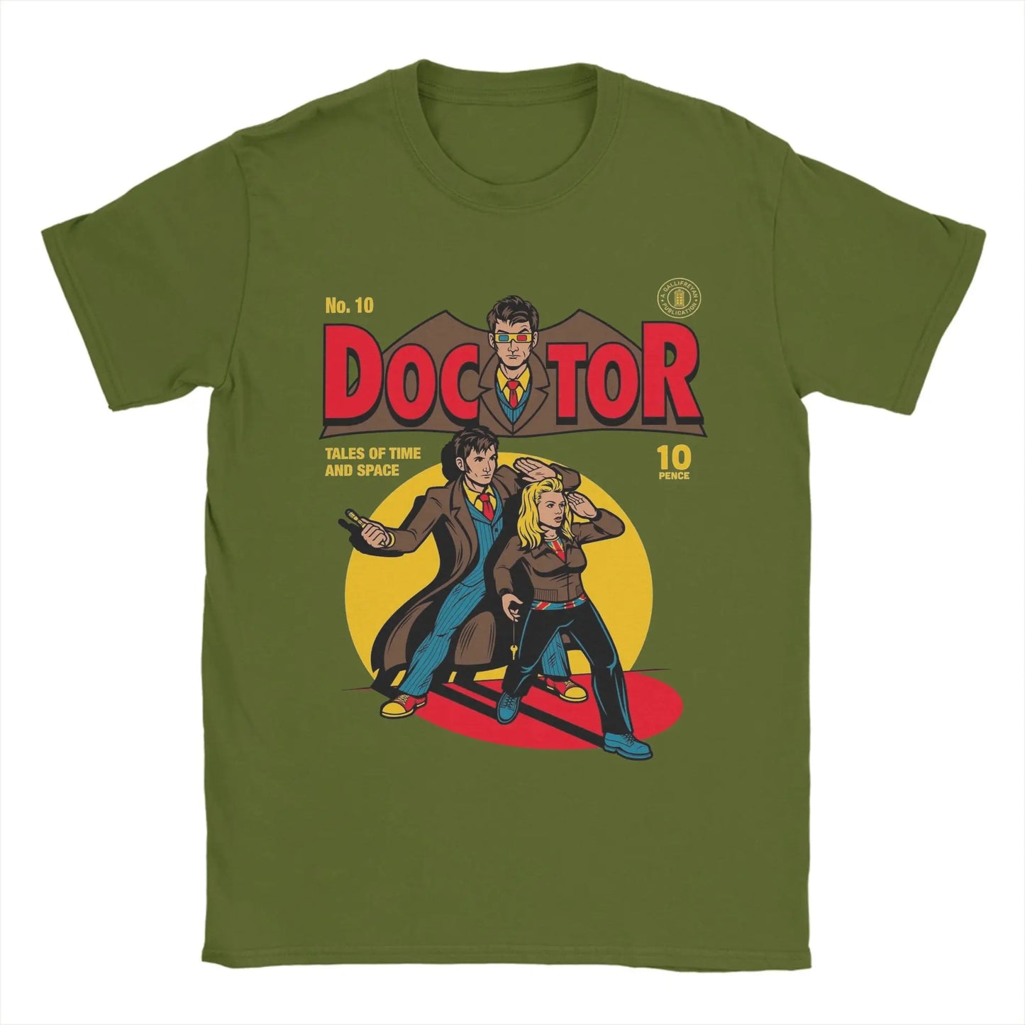 Men's Doctors Who T Shirt  Cotton Tops Vintage Short Sleeve Round Collar Tee Shirt Graphic Printed T-Shirts