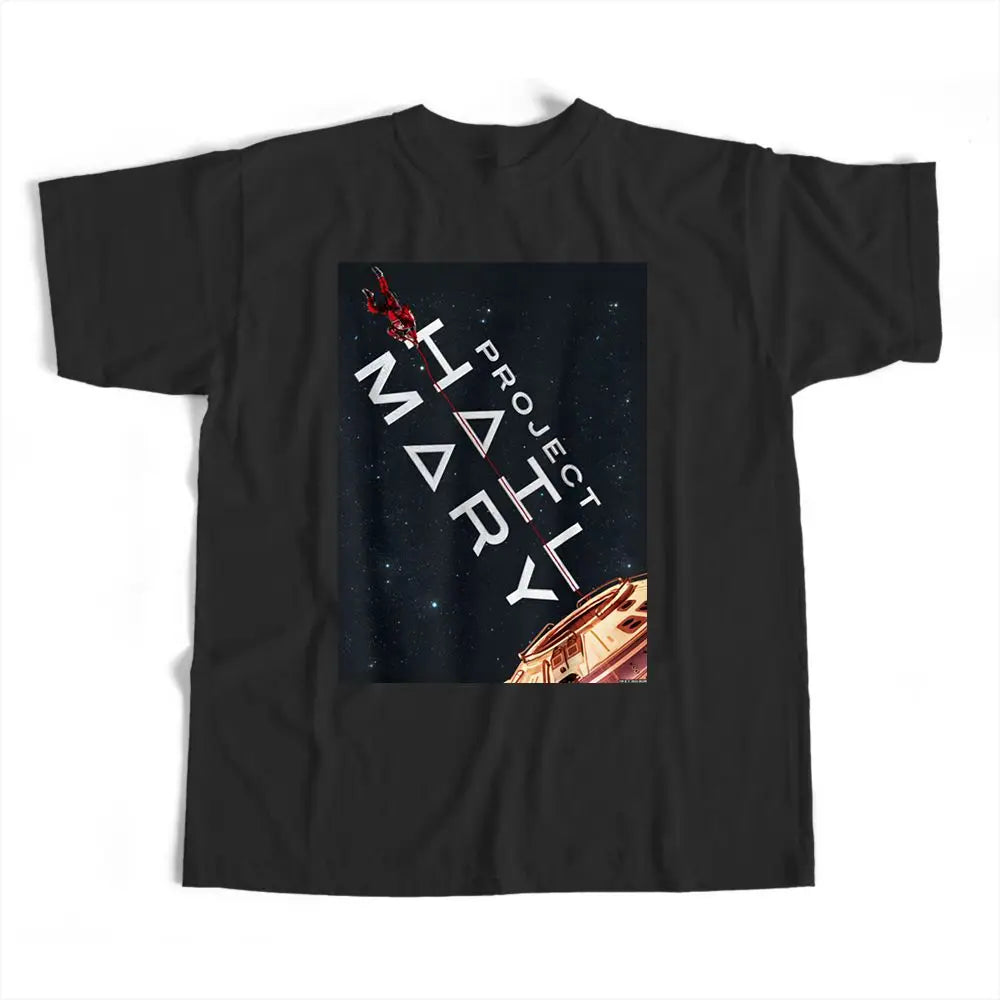 Mens T Shirt Project Hail Mary Print Summer Tee Harajuku Unisex Loose Fit Casual Streetwear Graphic Fashion Trend Hot Sale Cool