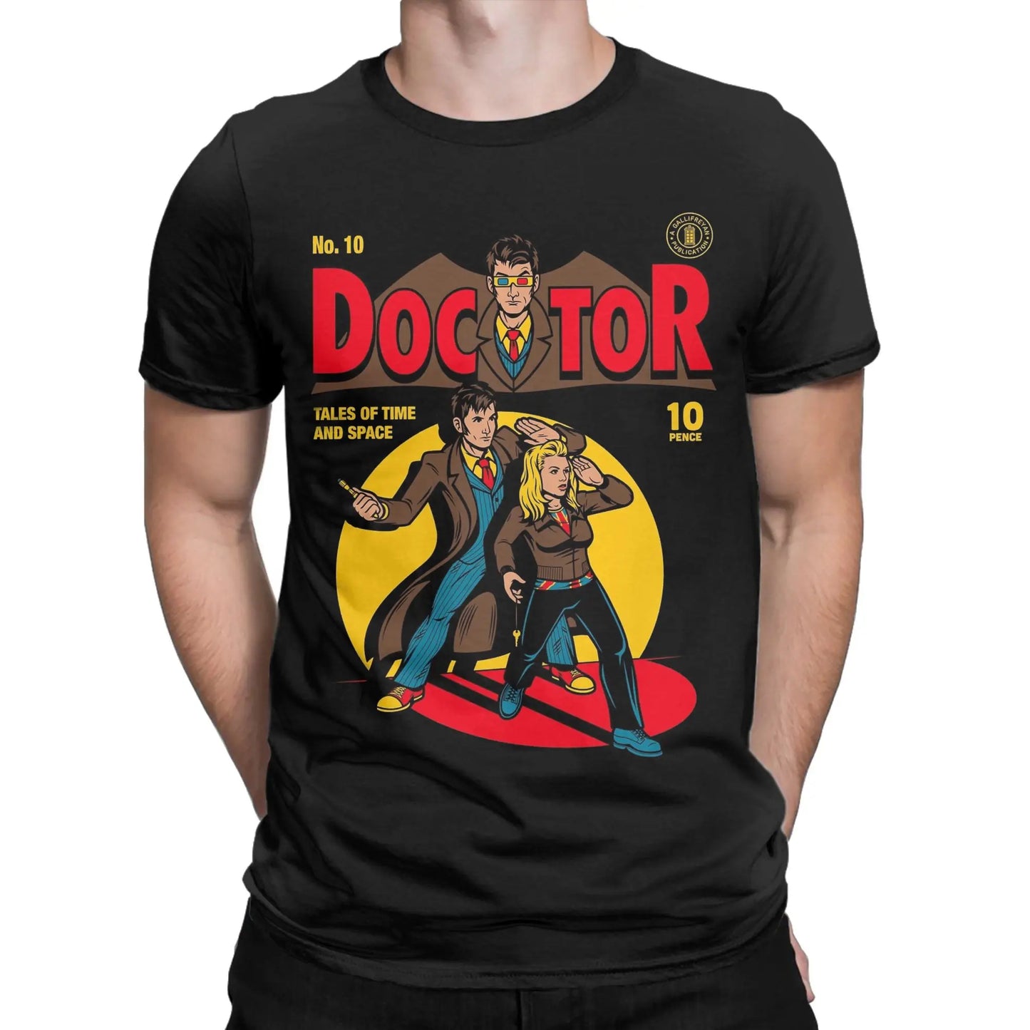 Men's Doctors Who T Shirt  Cotton Tops Vintage Short Sleeve Round Collar Tee Shirt Graphic Printed T-Shirts