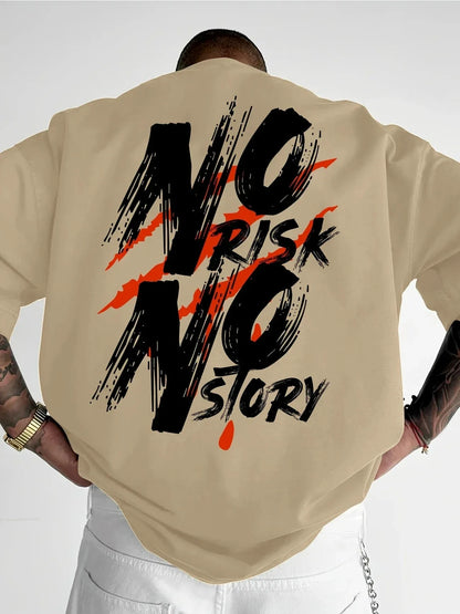 Mens Streetwear Pattern T Shirt Bold Letter Print Loose Casual Tee Vibrant Summer Short Sleeve Pure Cotton Unisex Fashion Top