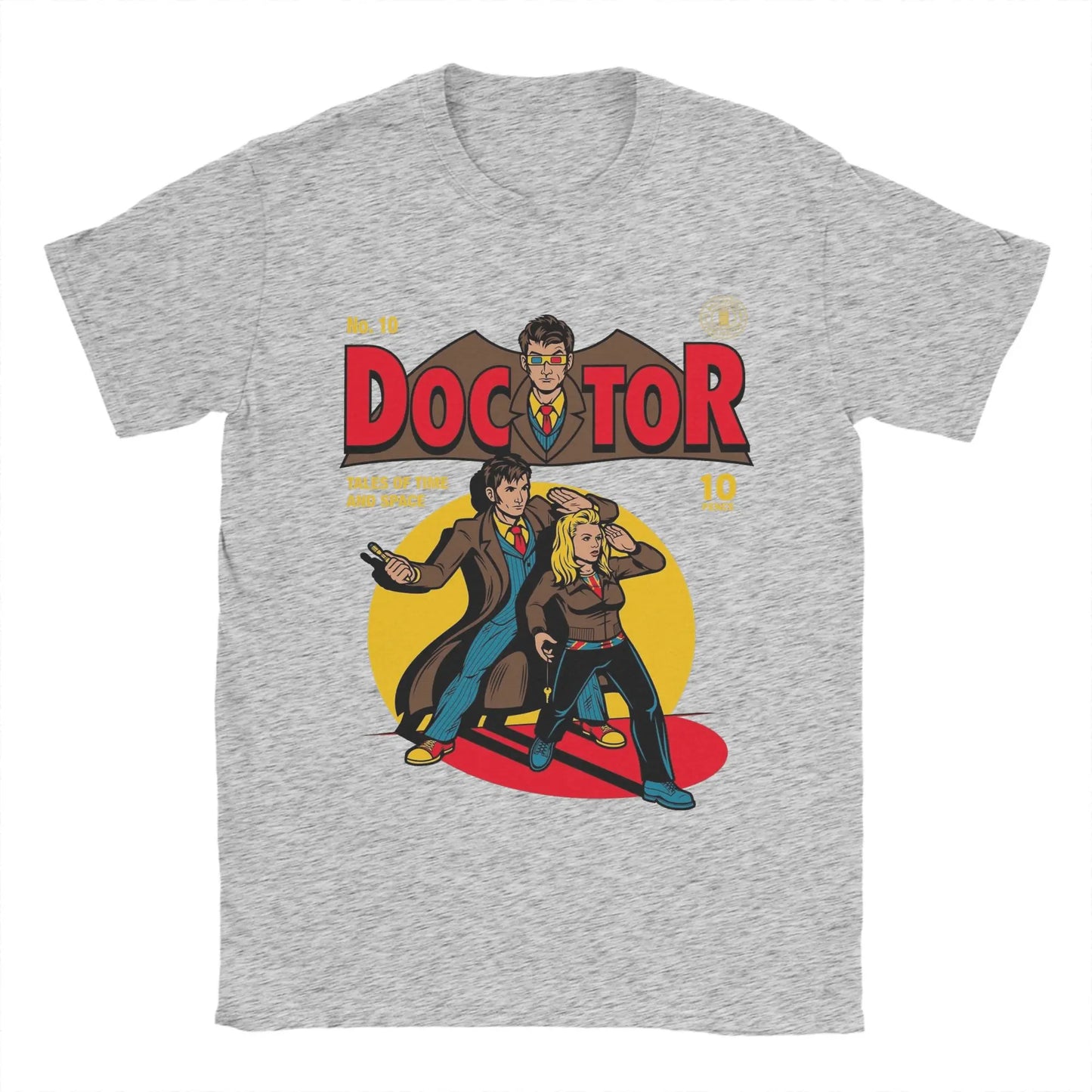 Men's Doctors Who T Shirt  Cotton Tops Vintage Short Sleeve Round Collar Tee Shirt Graphic Printed T-Shirts