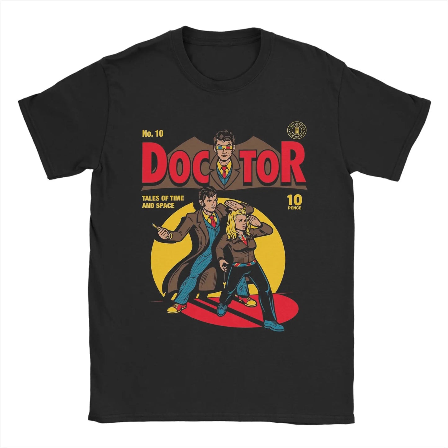 Men's Doctors Who T Shirt  Cotton Tops Vintage Short Sleeve Round Collar Tee Shirt Graphic Printed T-Shirts
