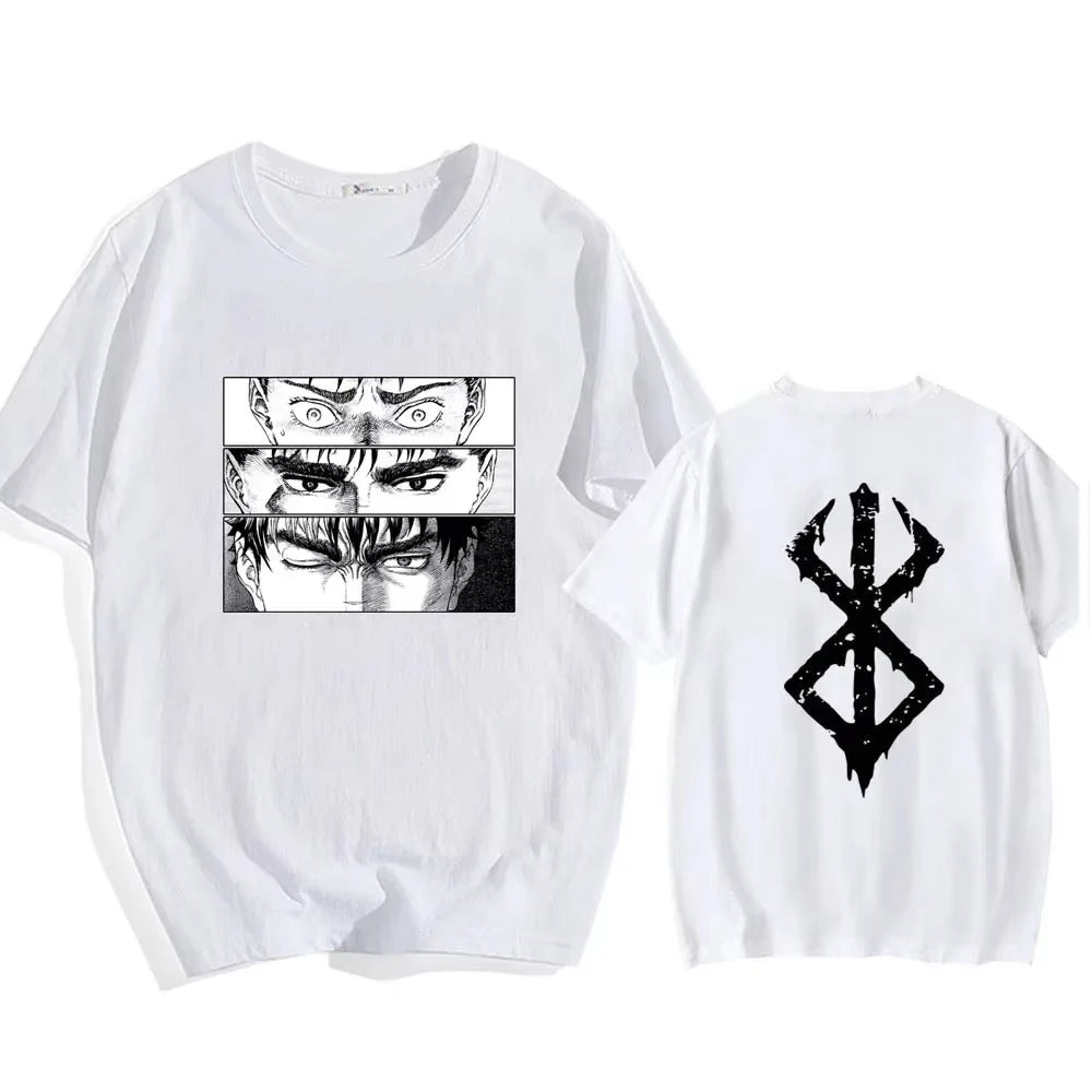 New Arrival Mens Clothes Tee Shirt Homme Graphic T-Shirts Men Tshirt for Men Ropa Hombre Anime Berserk Print Camisetas