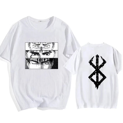 New Arrival Mens Clothes Tee Shirt Homme Graphic T-Shirts Men Tshirt for Men Ropa Hombre Anime Berserk Print Camisetas