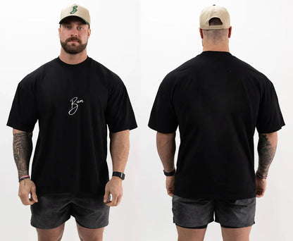 Mens Compression Tee Shirts, Athletic Training Top Lightweight Oversized Gym T Shirt for Men High Quality Fitness Workout