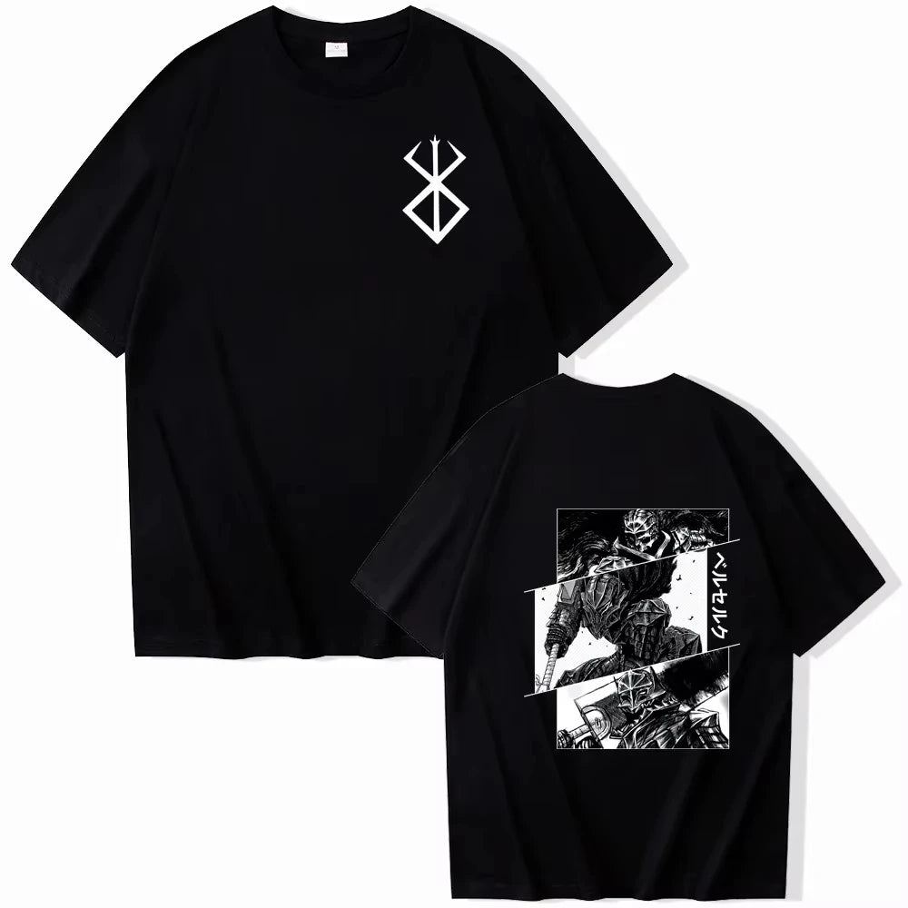 New Arrival Mens Clothes Tee Shirt Homme Graphic T-Shirts Men Tshirt for Men Ropa Hombre Anime Berserk Print Camisetas